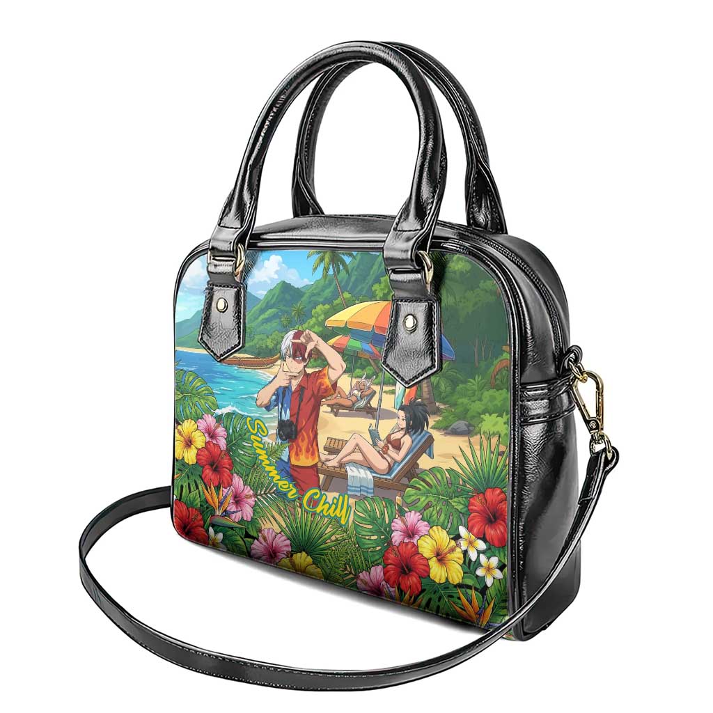 Shoto Todoroki Summer Chill Shoulder Handbag Tropical Anime Leisure Scene