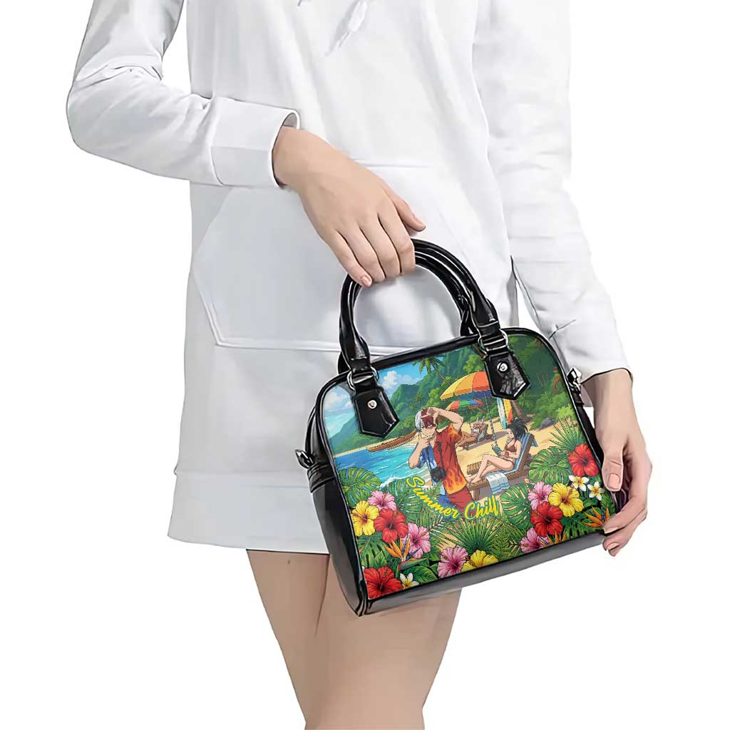 Shoto Todoroki Summer Chill Shoulder Handbag Tropical Anime Leisure Scene