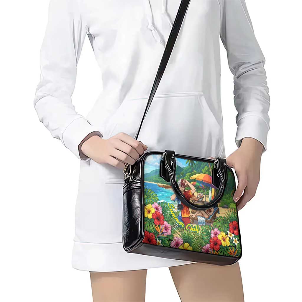 Shoto Todoroki Summer Chill Shoulder Handbag Tropical Anime Leisure Scene