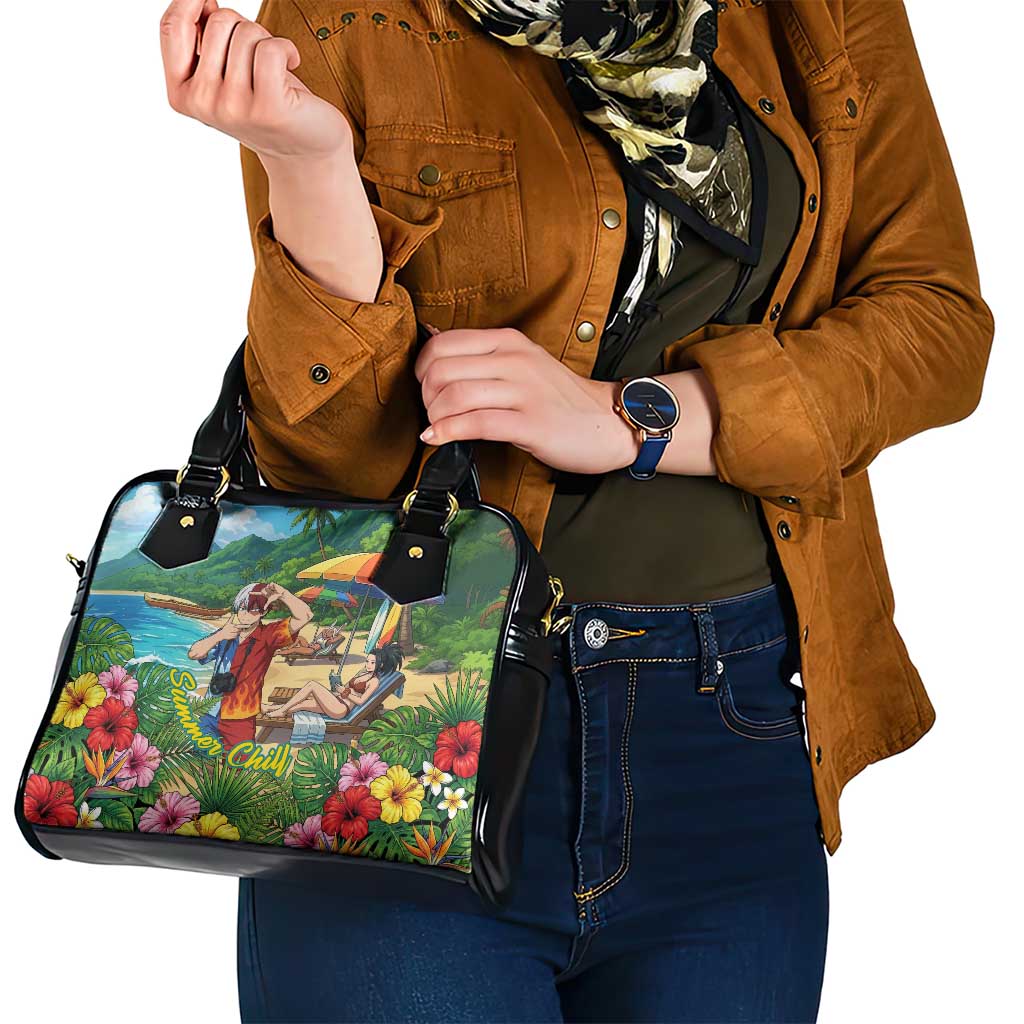 Shoto Todoroki Summer Chill Shoulder Handbag Tropical Anime Leisure Scene