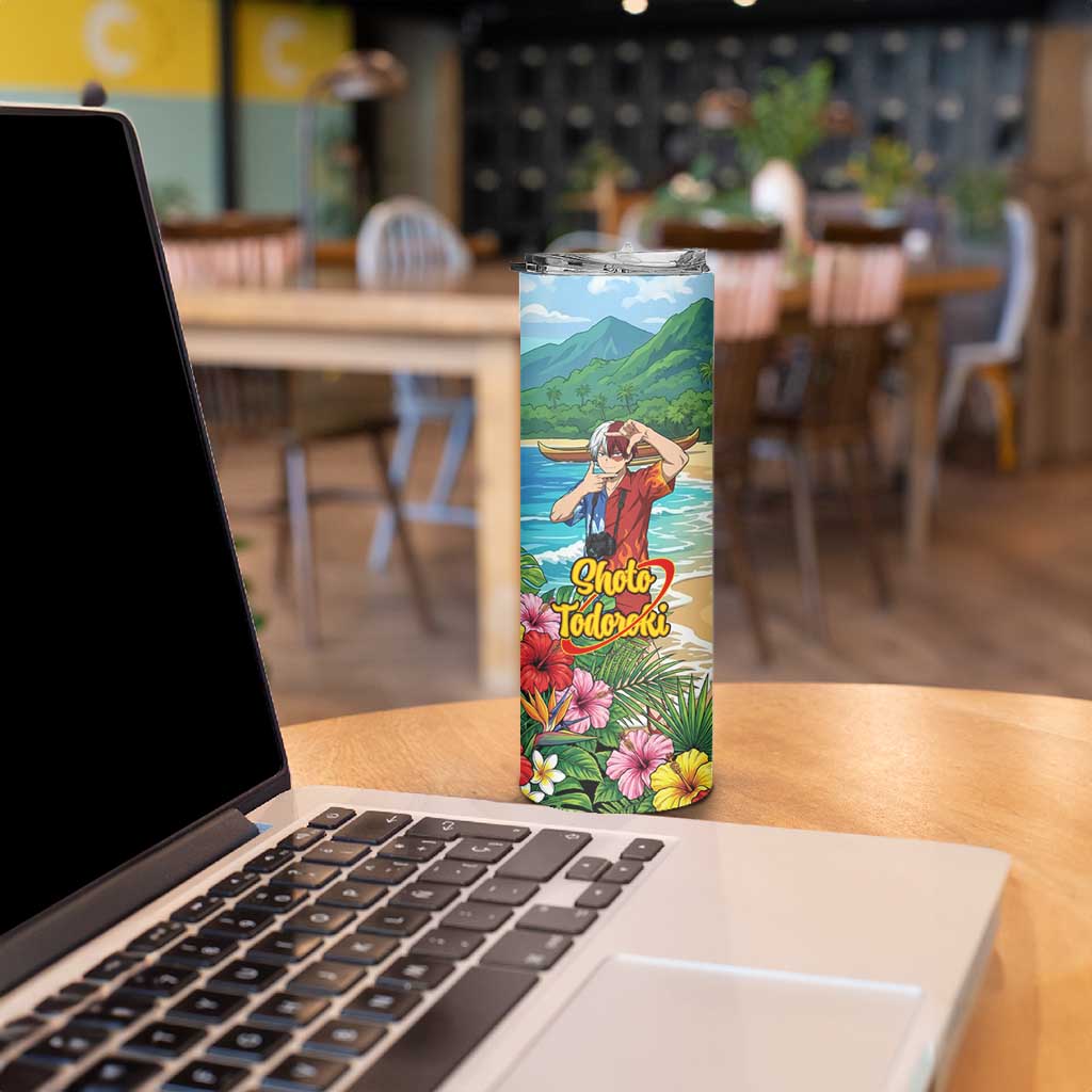 Shoto Todoroki Summer Chill Skinny Tumbler Tropical Anime Leisure Scene