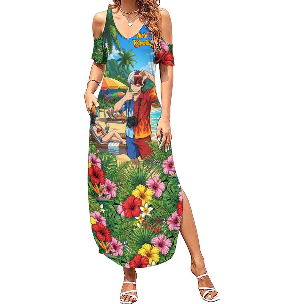 Shoto Todoroki Summer Chill Summer Maxi Dress Tropical Anime Leisure Scene