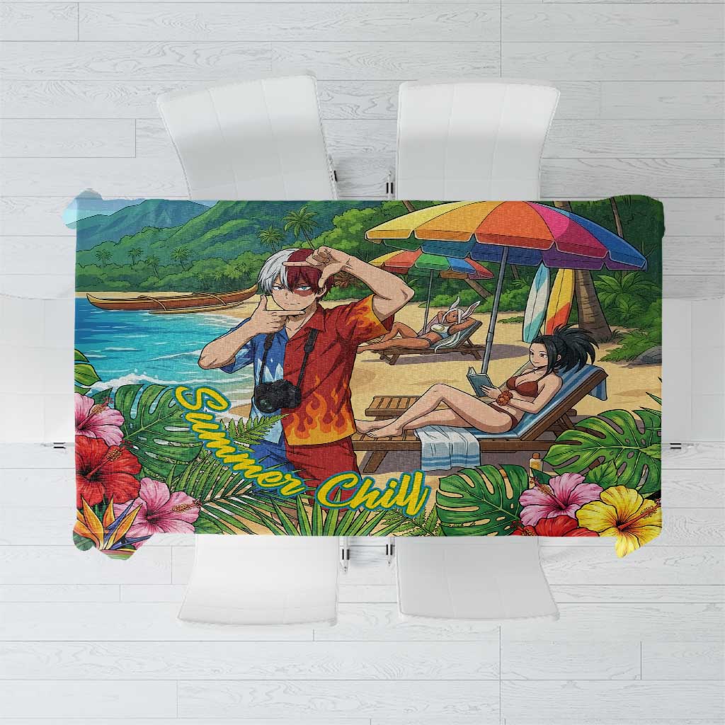 Shoto Todoroki Summer Chill Tablecloth Tropical Anime Leisure Scene