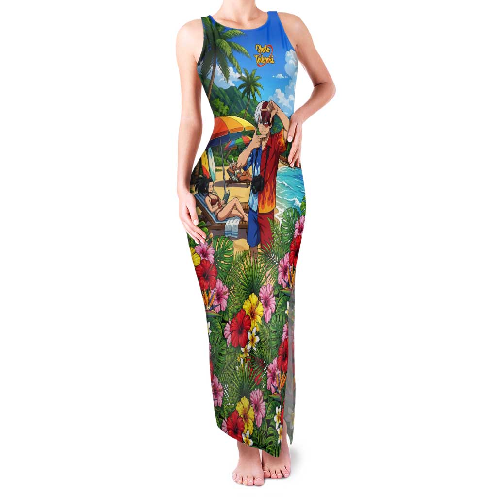 Shoto Todoroki Summer Chill Tank Maxi Dress Tropical Anime Leisure Scene