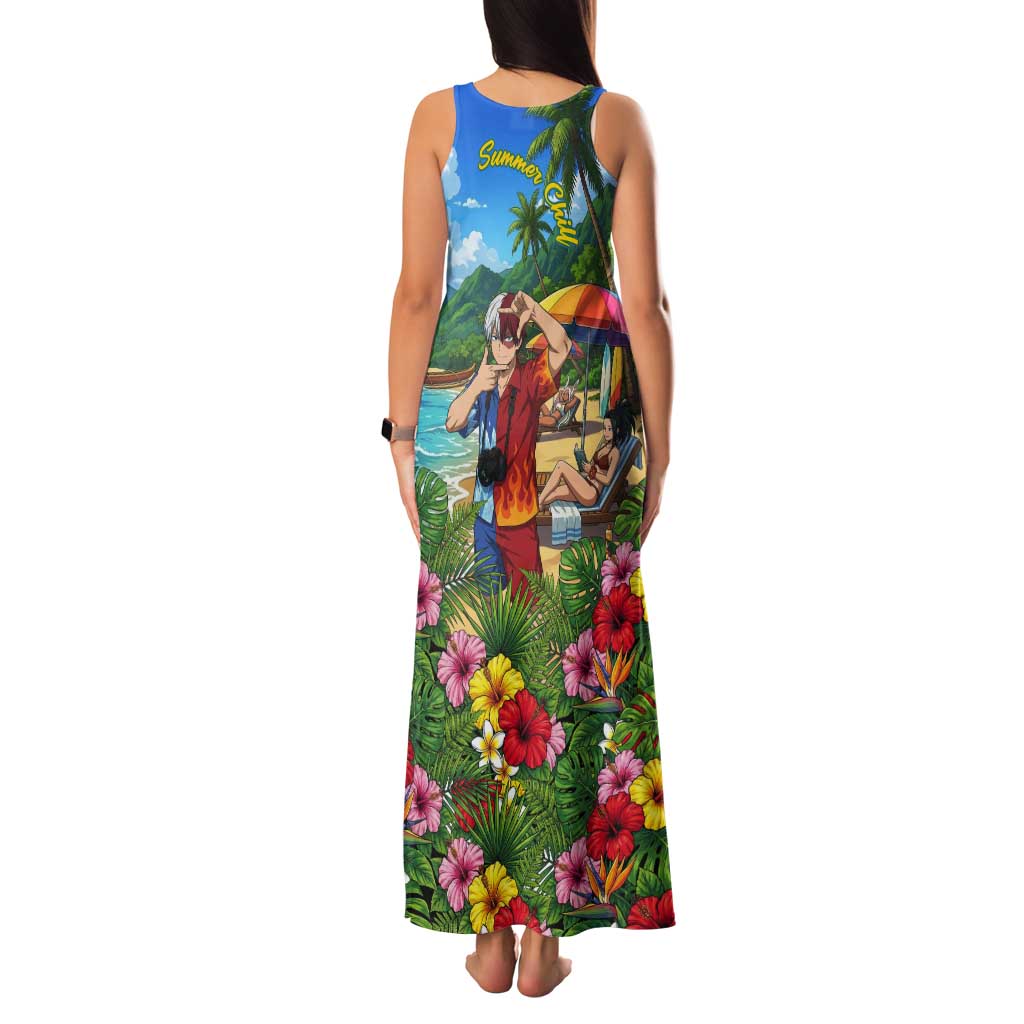 Shoto Todoroki Summer Chill Tank Maxi Dress Tropical Anime Leisure Scene