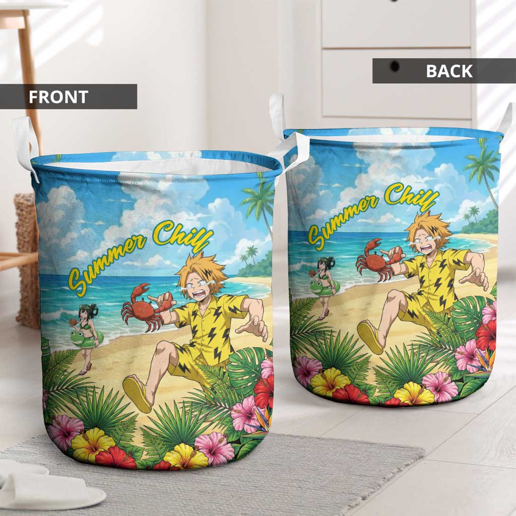 Denki Kaminari Summer Chill Laundry Basket Tropical Anime Comedy Scene