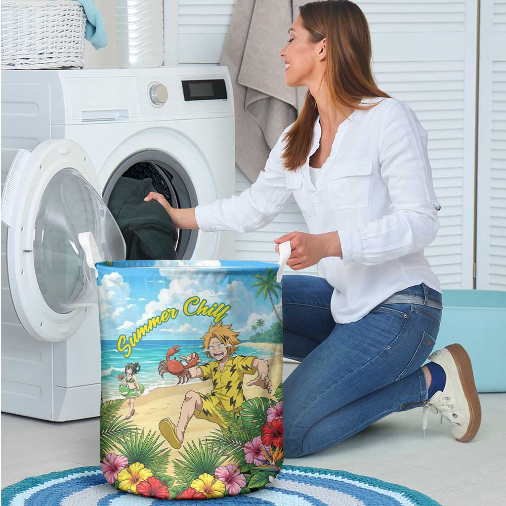 Denki Kaminari Summer Chill Laundry Basket Tropical Anime Comedy Scene