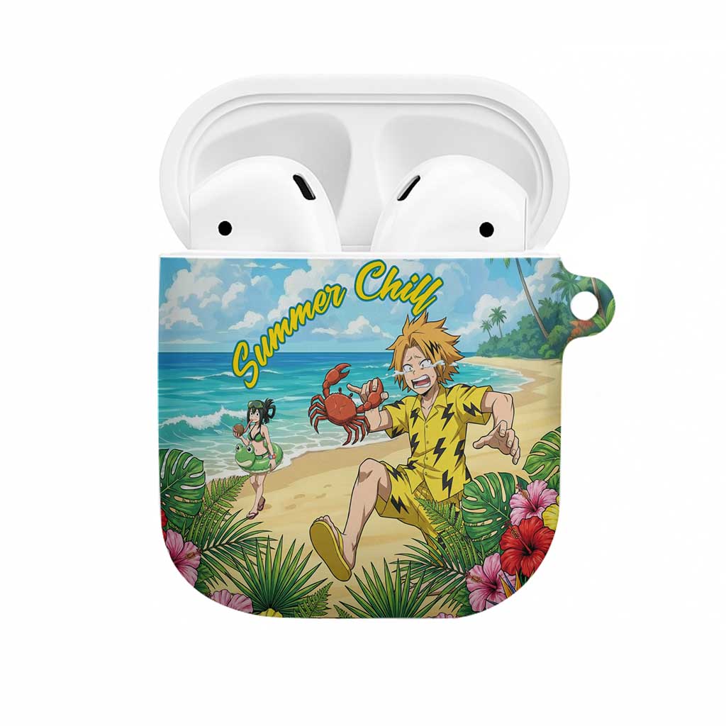 Denki Kaminari Summer Chill AirPods Case Tropical Anime Comedy Scene
