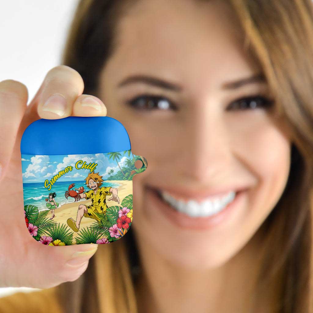 Denki Kaminari Summer Chill AirPods Case Tropical Anime Comedy Scene
