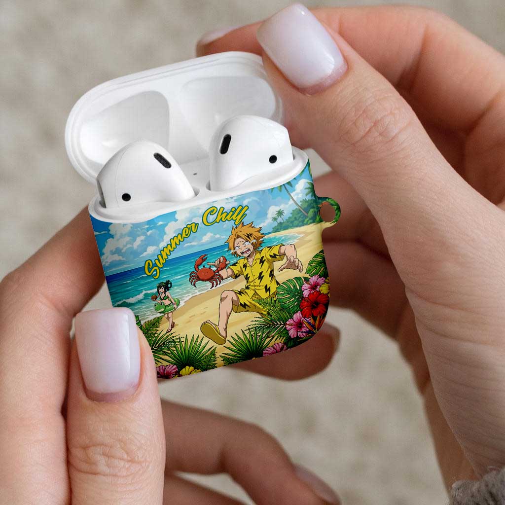 Denki Kaminari Summer Chill AirPods Case Tropical Anime Comedy Scene