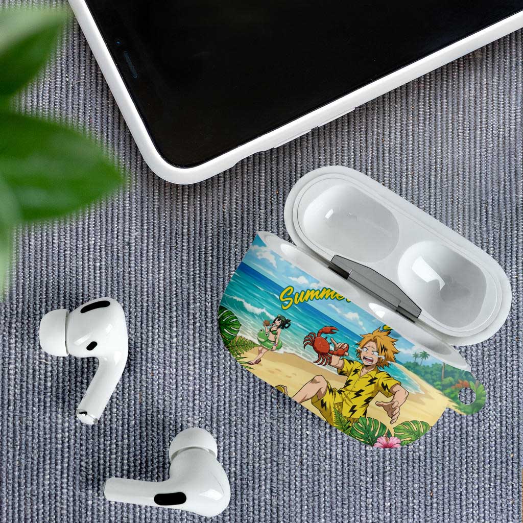 Denki Kaminari Summer Chill AirPods Case Tropical Anime Comedy Scene