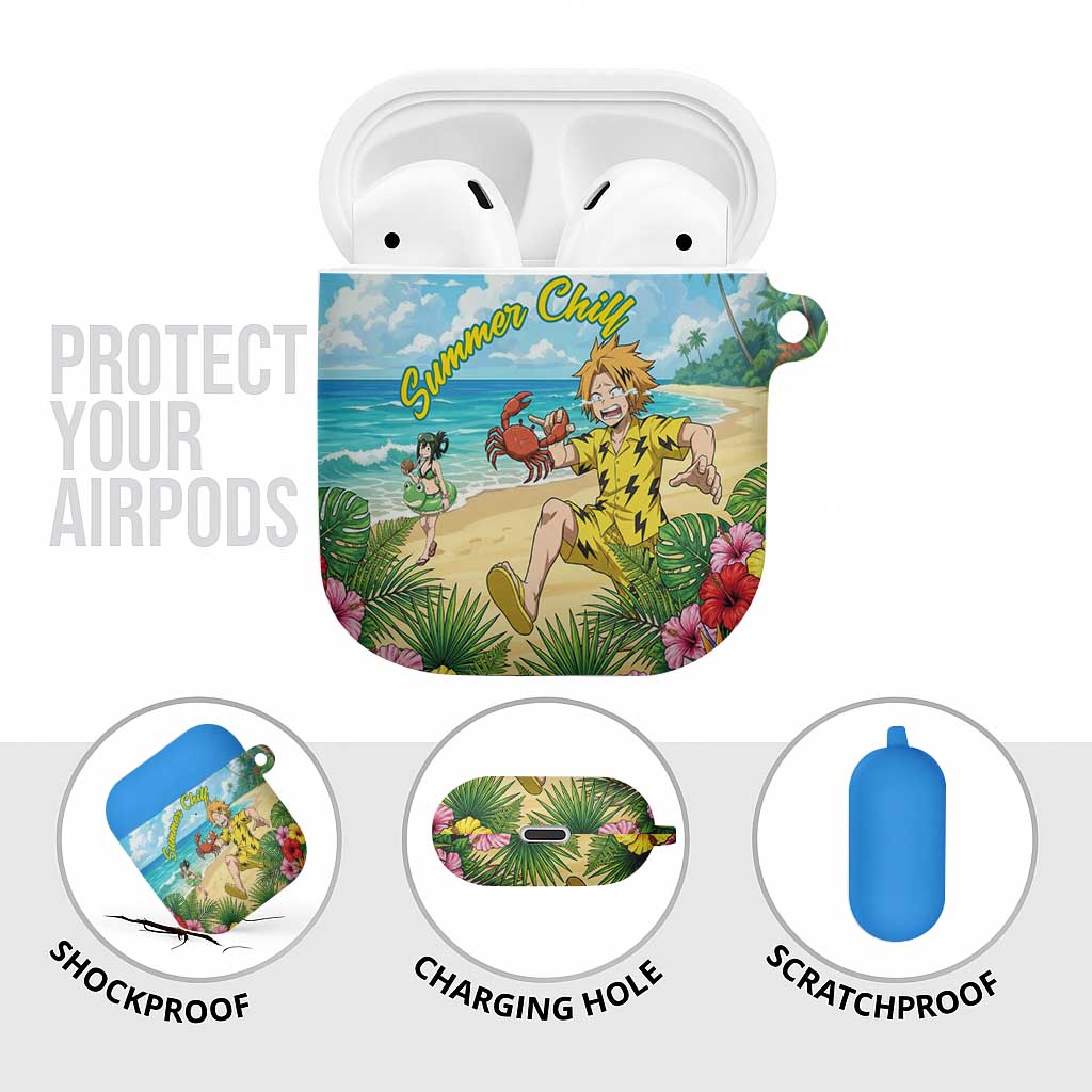 Denki Kaminari Summer Chill AirPods Case Tropical Anime Comedy Scene