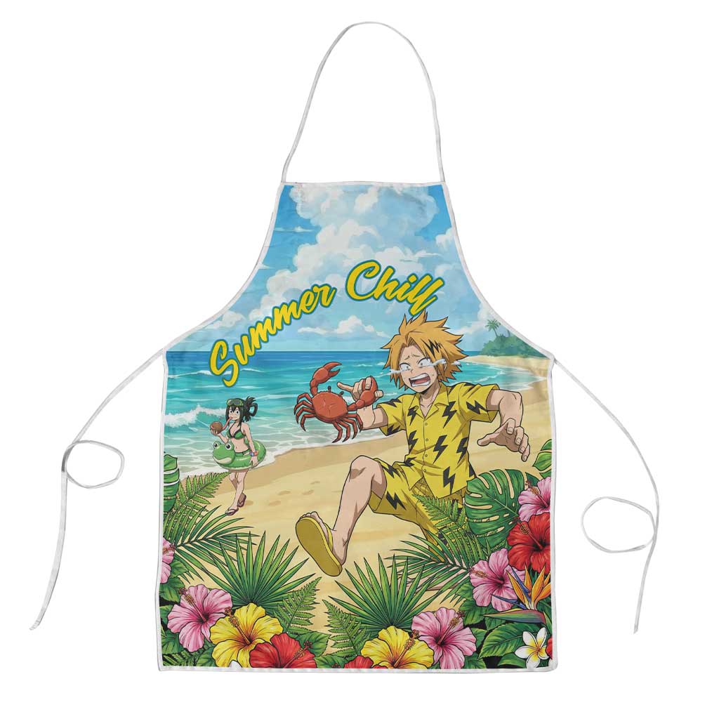 Denki Kaminari Summer Chill Apron Tropical Anime Comedy Scene