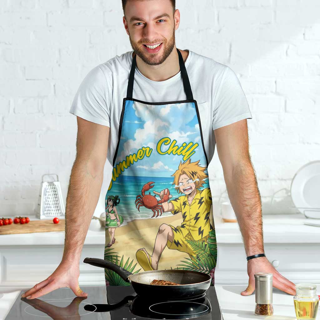 Denki Kaminari Summer Chill Apron Tropical Anime Comedy Scene
