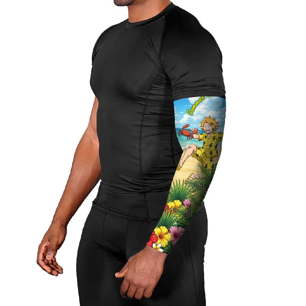 Denki Kaminari Summer Chill Arm Sleeves Tropical Anime Comedy Scene