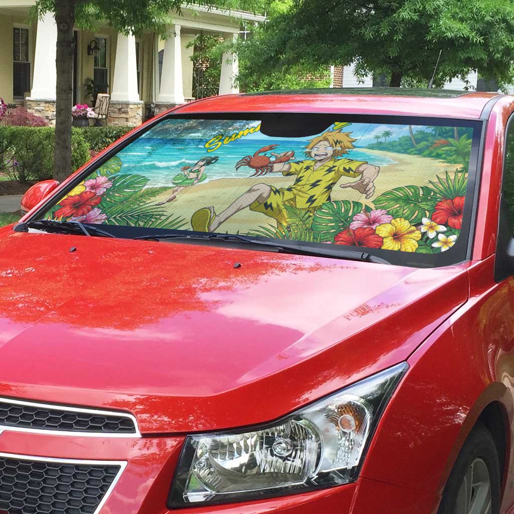 Denki Kaminari Summer Chill Auto Sun Shade Tropical Anime Comedy Scene