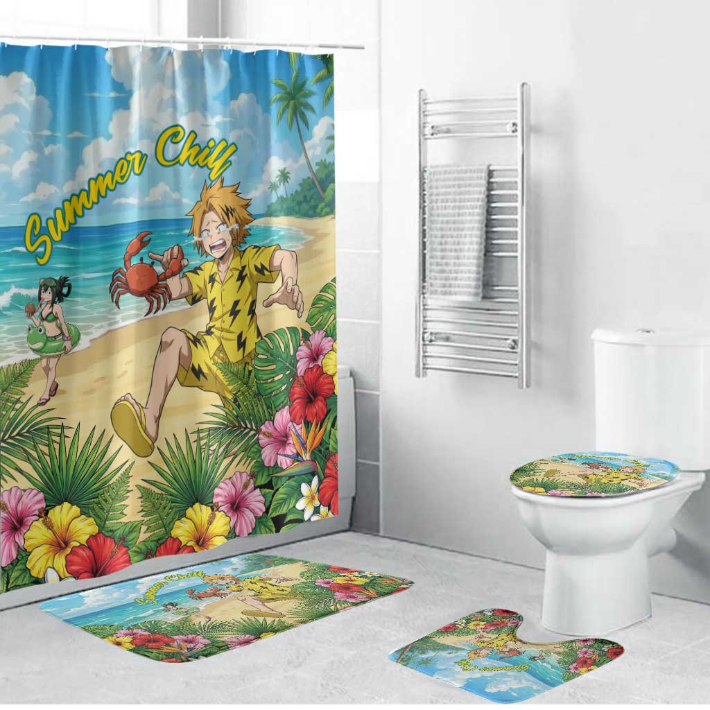 Denki Kaminari Summer Chill Bathroom Set Tropical Anime Comedy Scene
