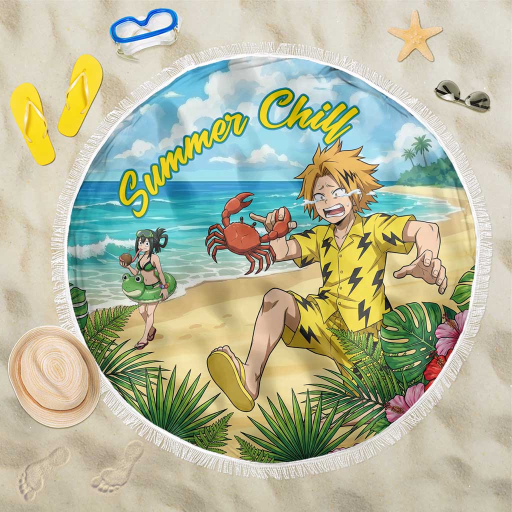 Denki Kaminari Summer Chill Beach Blanket Tropical Anime Comedy Scene