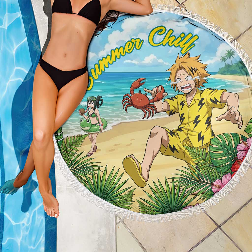 Denki Kaminari Summer Chill Beach Blanket Tropical Anime Comedy Scene