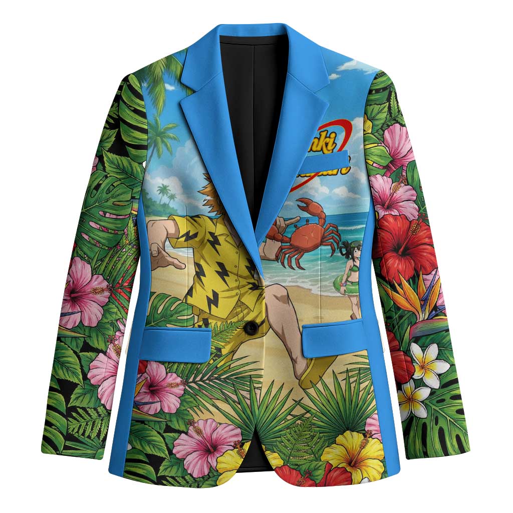 Denki Kaminari Summer Chill Blazer Tropical Anime Comedy Scene