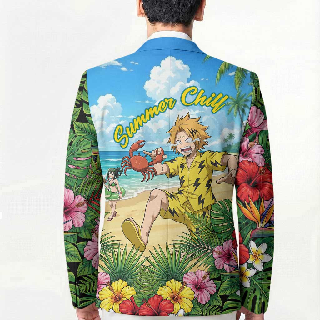 Denki Kaminari Summer Chill Blazer Tropical Anime Comedy Scene