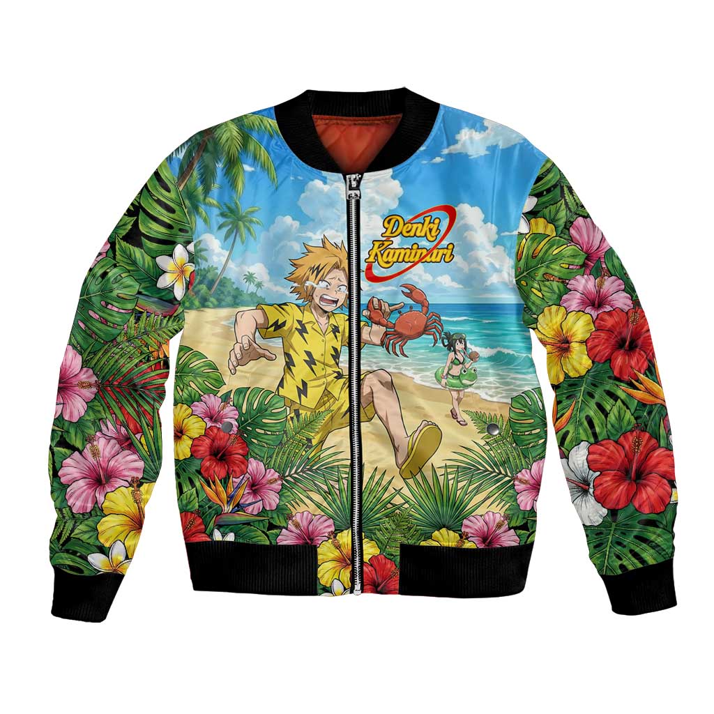 Denki Kaminari Summer Chill Bomber Jacket Tropical Anime Comedy Scene