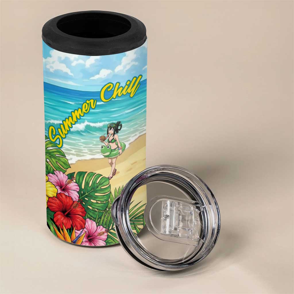 Denki Kaminari Summer Chill 4 in 1 Can Cooler Tumbler Tropical Anime Comedy Scene