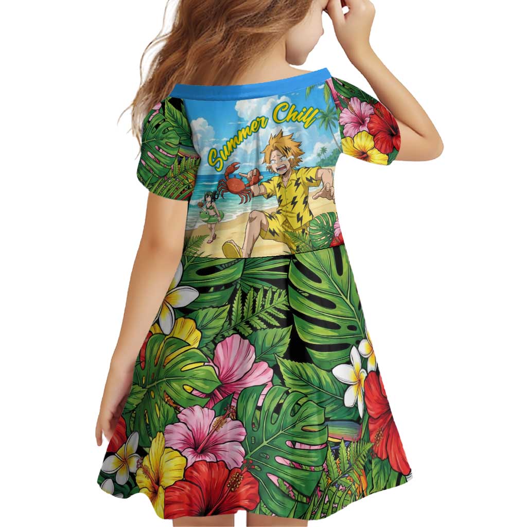 Denki Kaminari Summer Chill Family Matching Mermaid Dress and Hawaiian Shirt Tropical Anime Comedy Scene