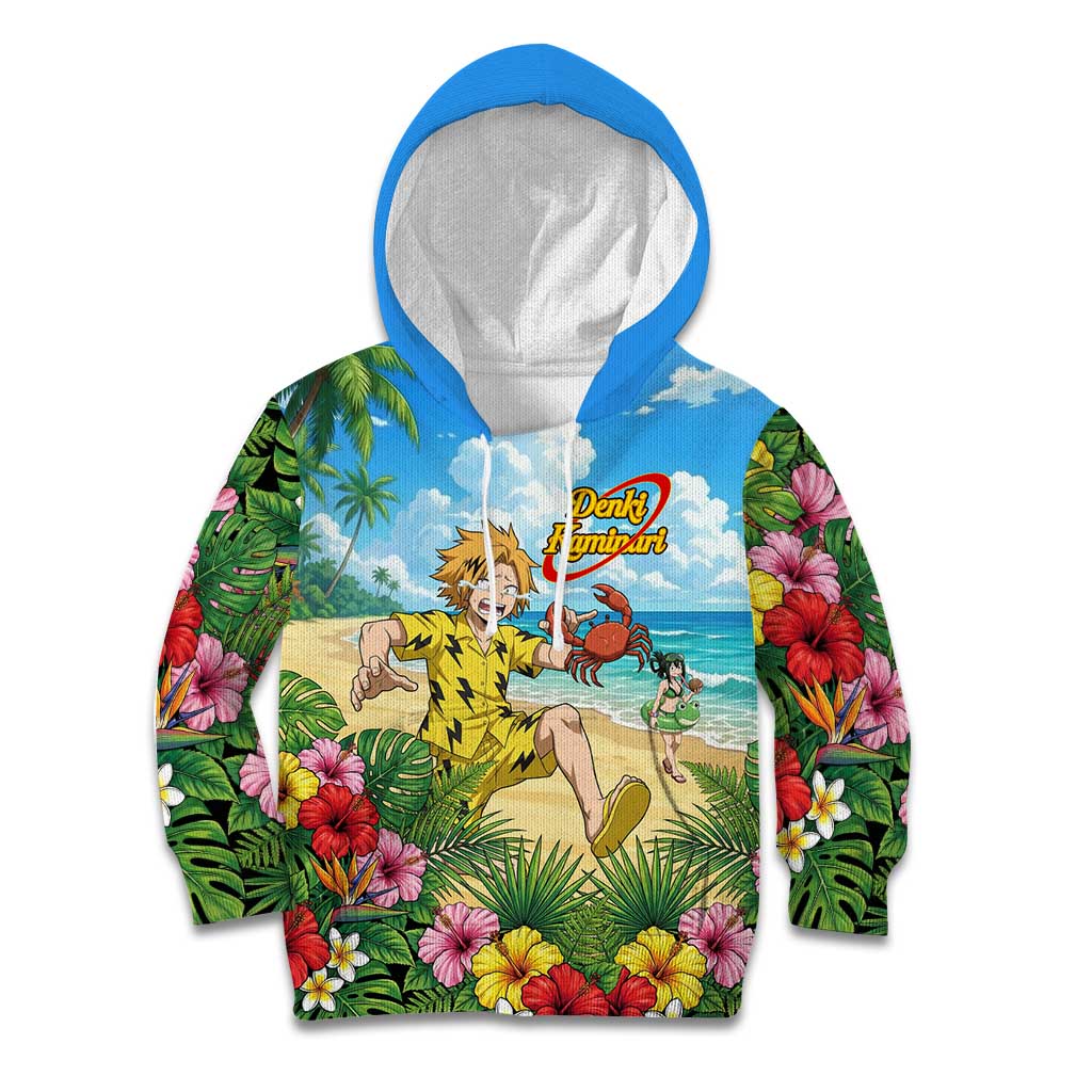 Denki Kaminari Summer Chill Kid Hoodie Tropical Anime Comedy Scene