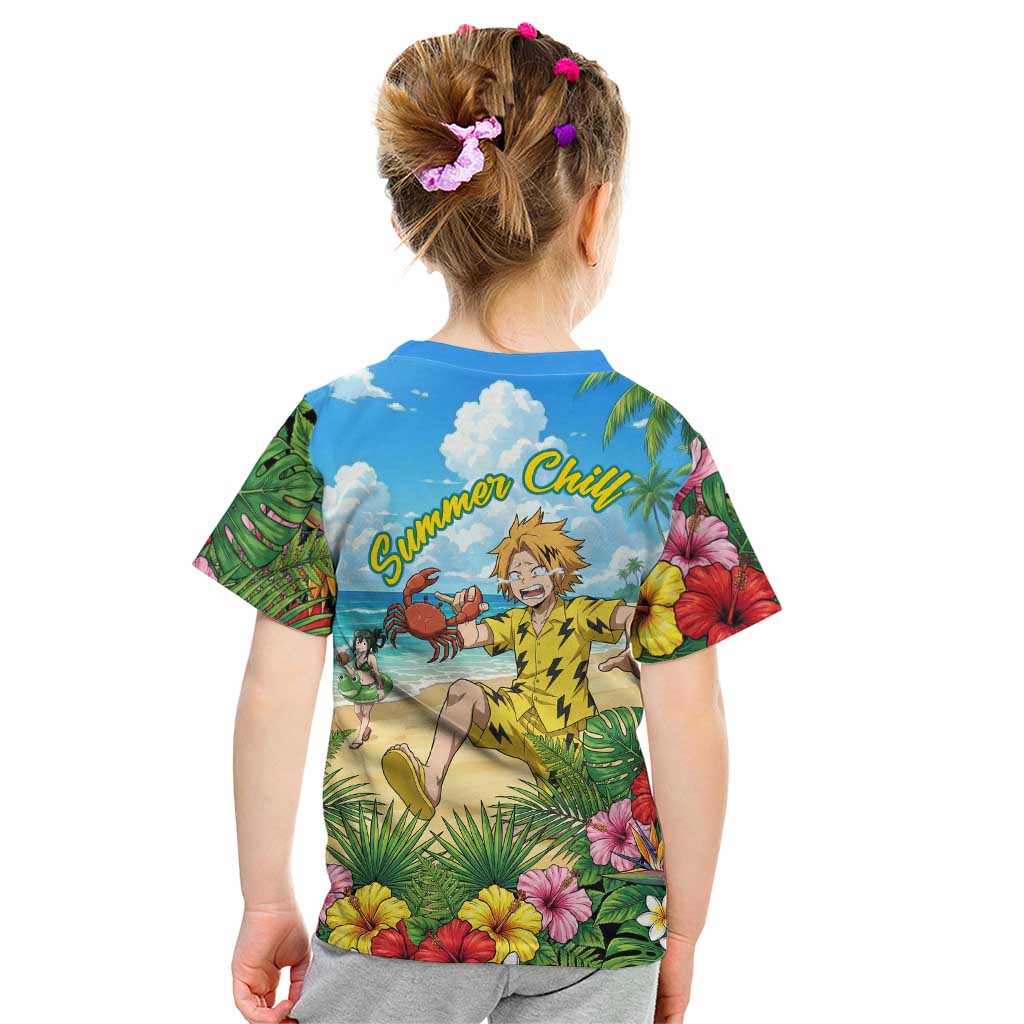 Denki Kaminari Summer Chill Kid T Shirt Tropical Anime Comedy Scene