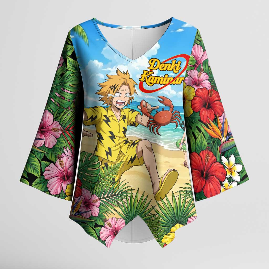 Denki Kaminari Summer Chill Kimono Sleeve Blouse Tropical Anime Comedy Scene