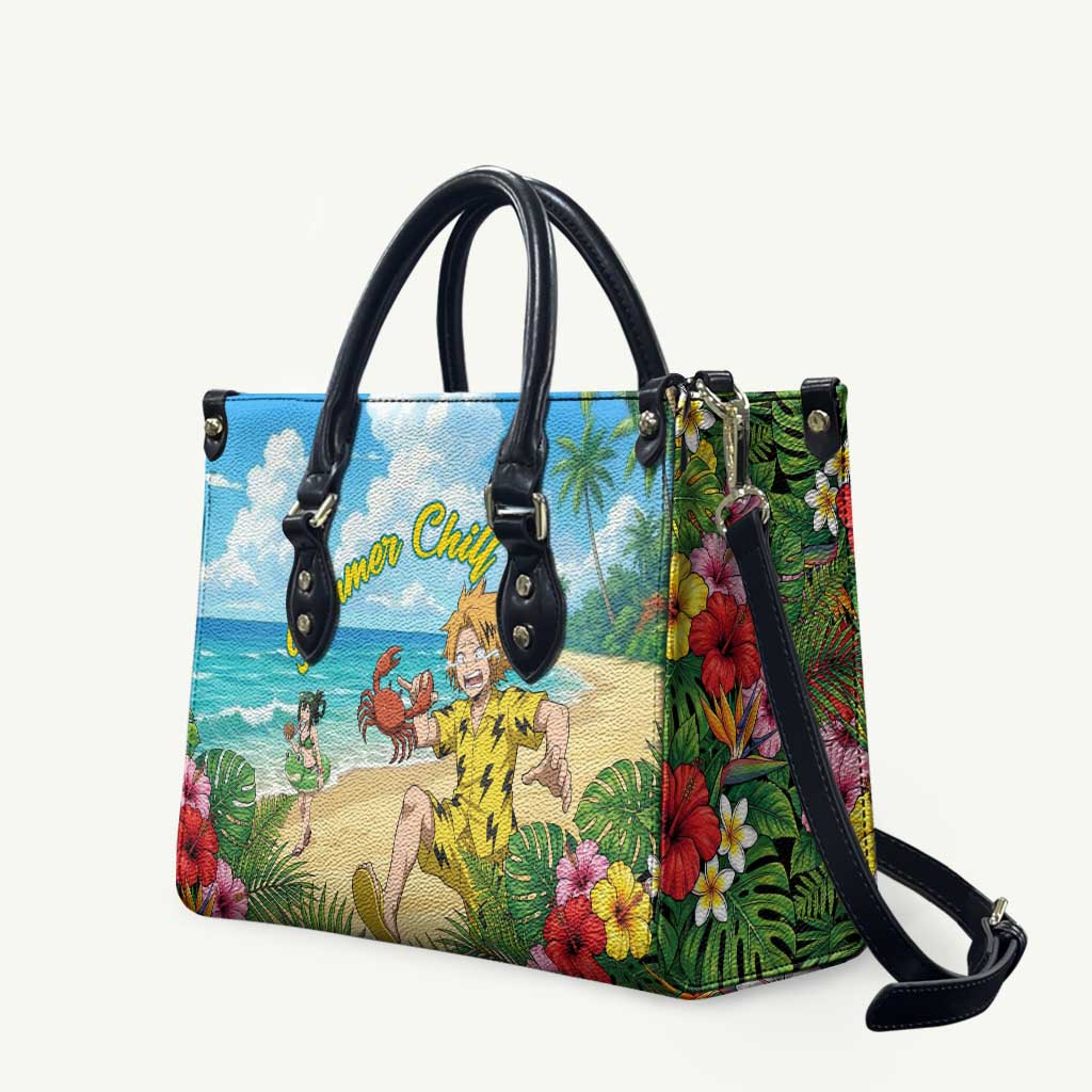 Denki Kaminari Summer Chill Leather Bag Tropical Anime Comedy Scene
