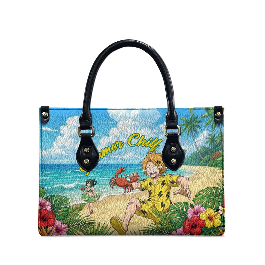 Denki Kaminari Summer Chill Leather Bag Tropical Anime Comedy Scene
