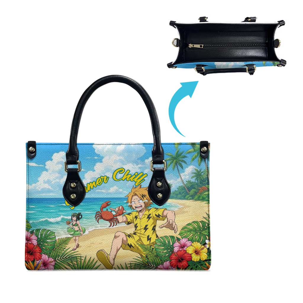 Denki Kaminari Summer Chill Leather Bag Tropical Anime Comedy Scene