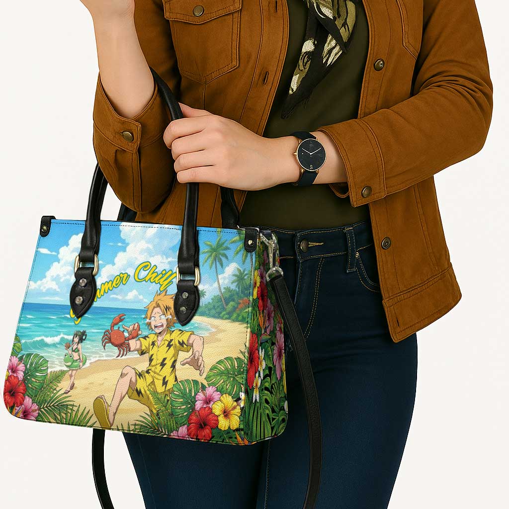 Denki Kaminari Summer Chill Leather Bag Tropical Anime Comedy Scene