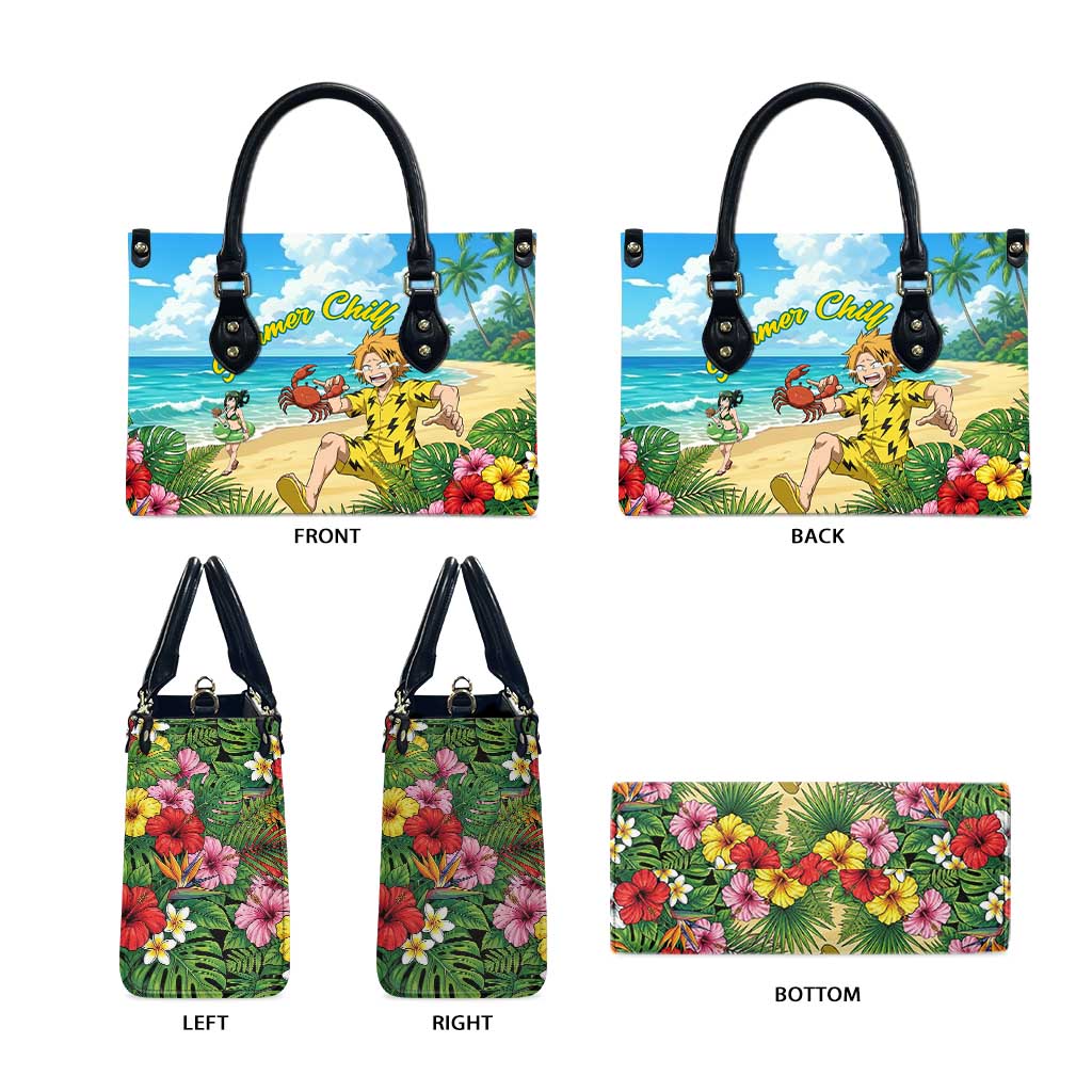 Denki Kaminari Summer Chill Leather Bag Tropical Anime Comedy Scene