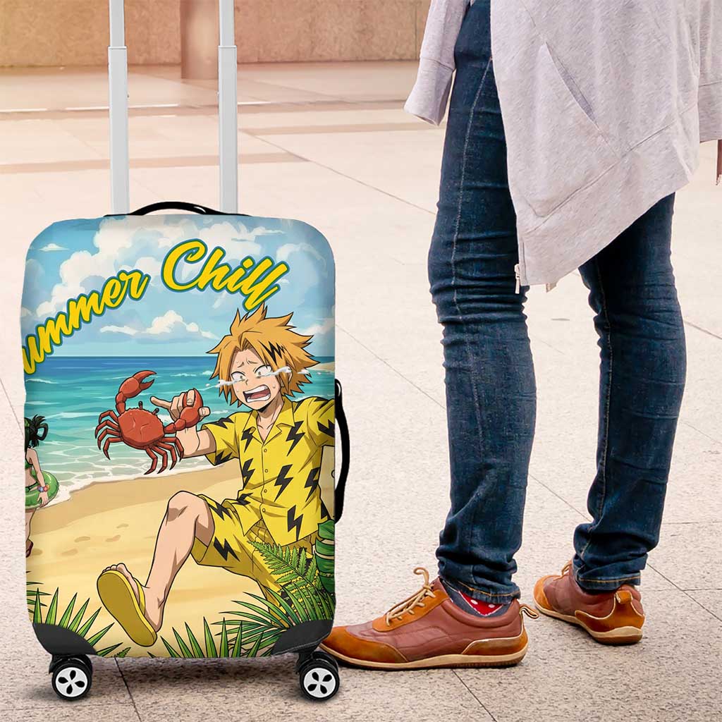 Denki Kaminari Summer Chill Luggage Cover Tropical Anime Comedy Scene