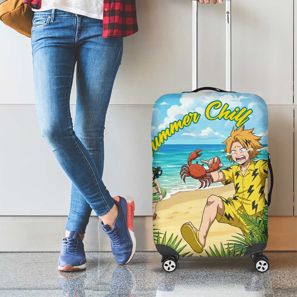 Denki Kaminari Summer Chill Luggage Cover Tropical Anime Comedy Scene
