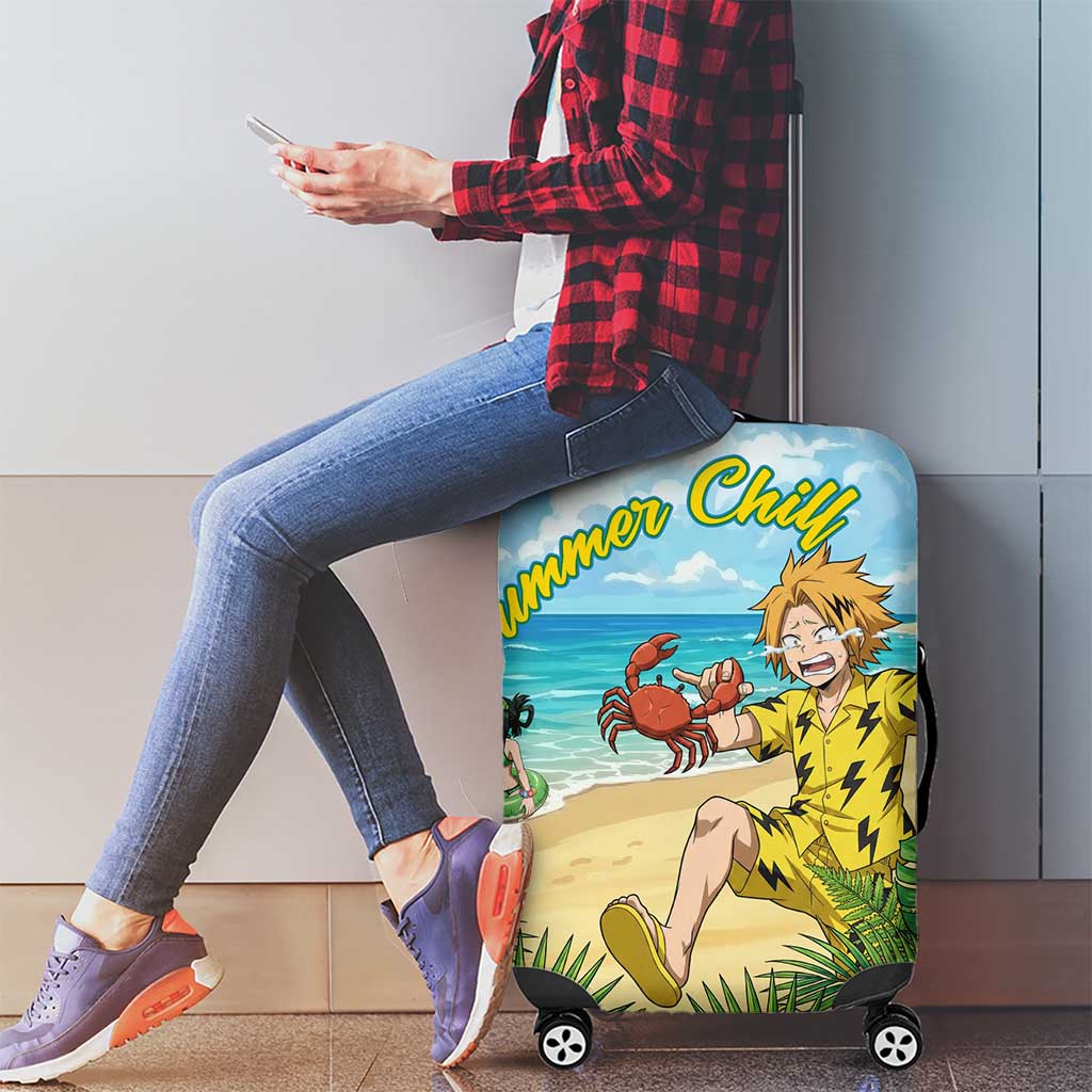 Denki Kaminari Summer Chill Luggage Cover Tropical Anime Comedy Scene