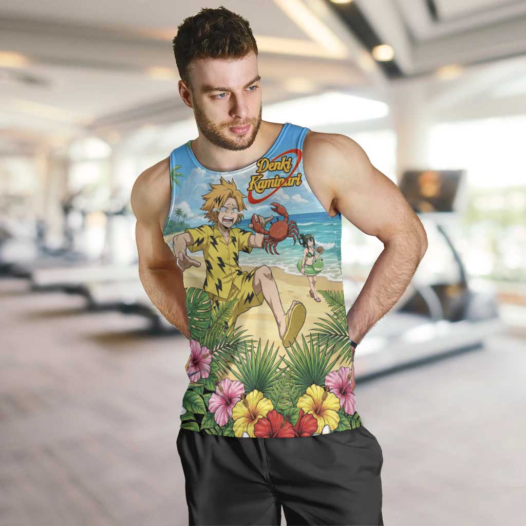 Denki Kaminari Summer Chill Men Tank Top Tropical Anime Comedy Scene