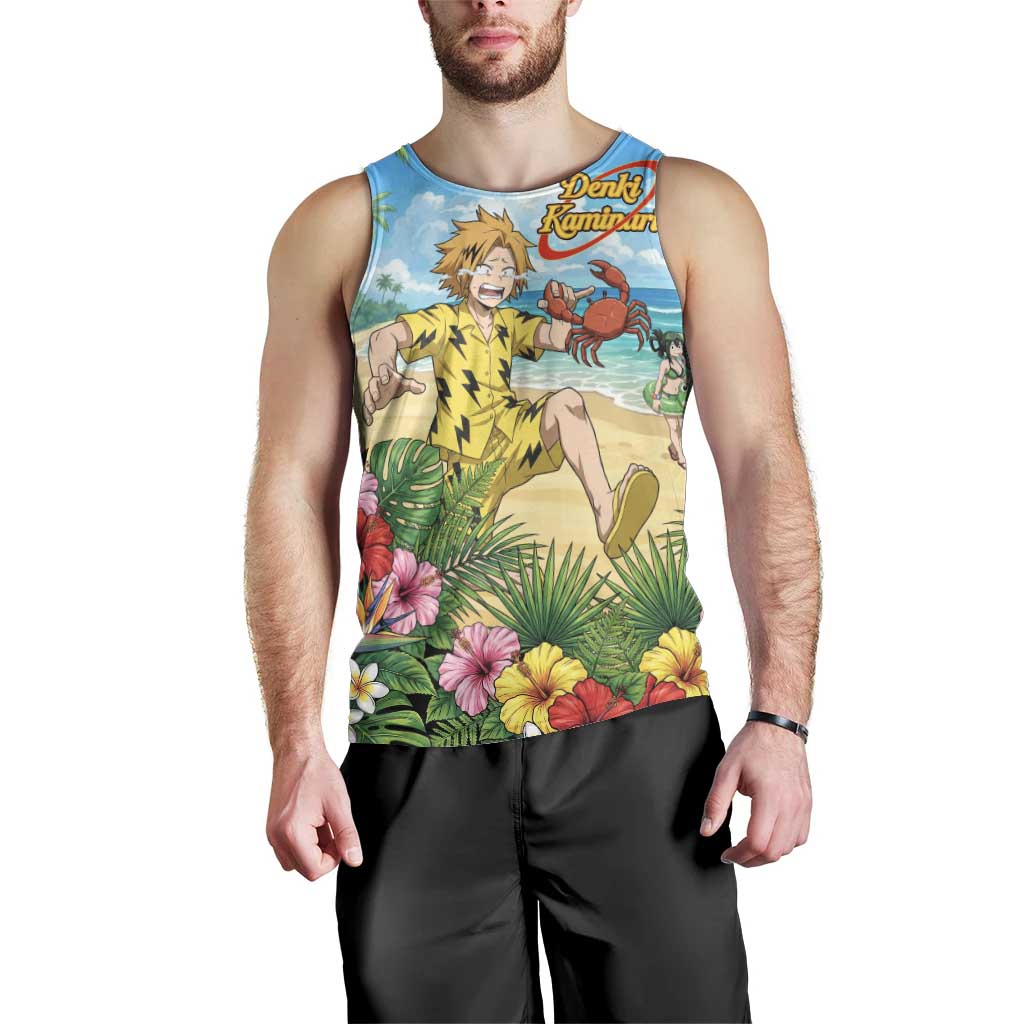 Denki Kaminari Summer Chill Men Tank Top Tropical Anime Comedy Scene