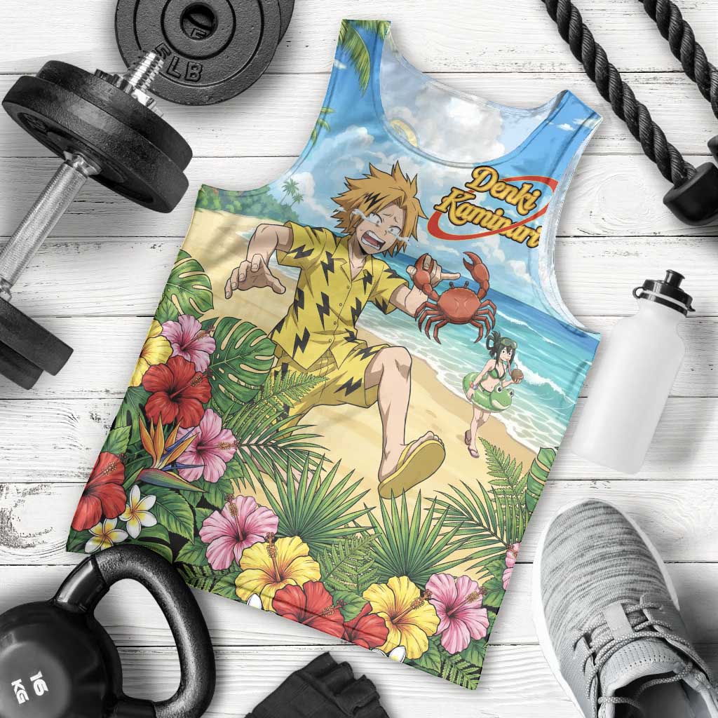 Denki Kaminari Summer Chill Men Tank Top Tropical Anime Comedy Scene