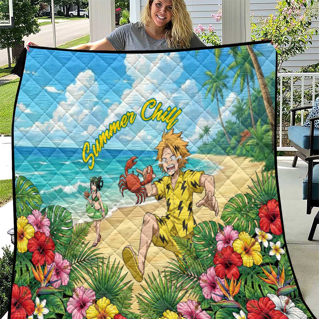 Denki Kaminari Summer Chill Quilt Tropical Anime Comedy Scene