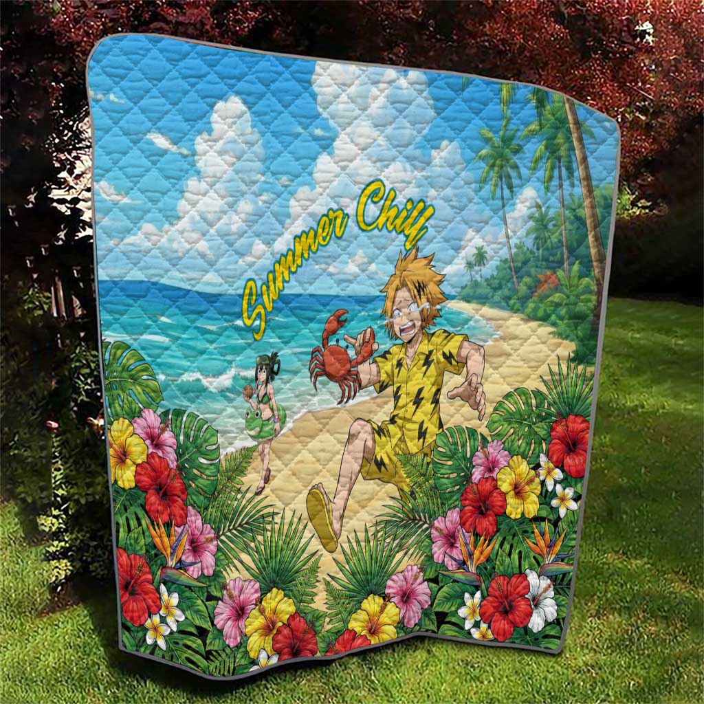 Denki Kaminari Summer Chill Quilt Tropical Anime Comedy Scene