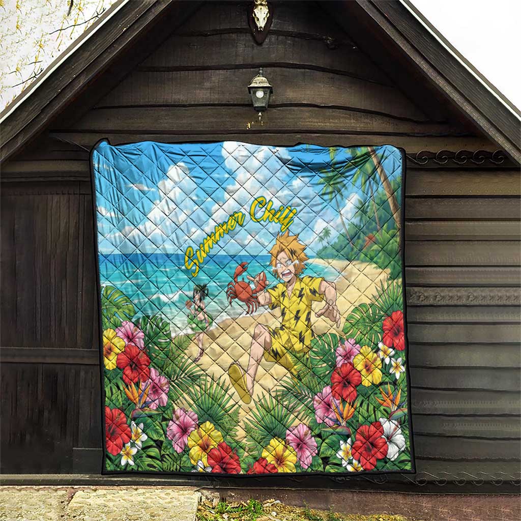 Denki Kaminari Summer Chill Quilt Tropical Anime Comedy Scene