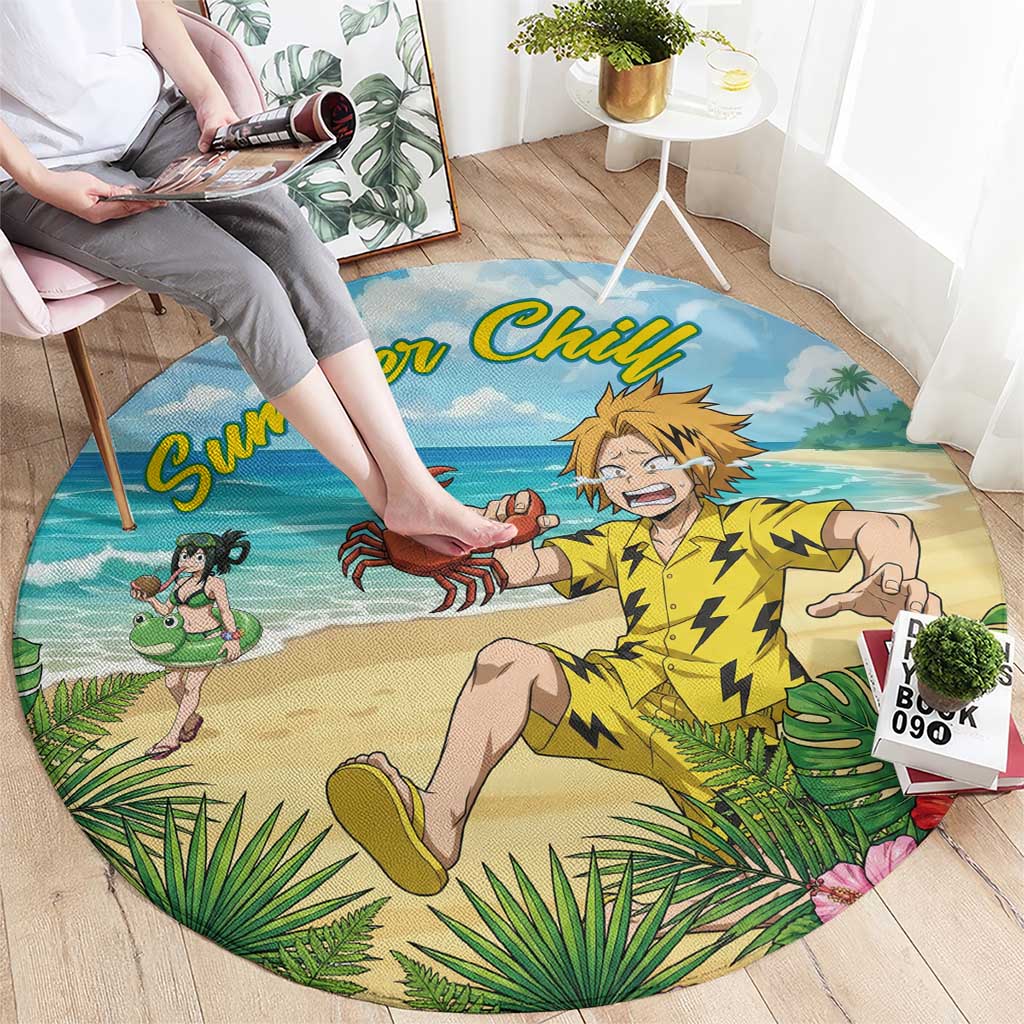 Denki Kaminari Summer Chill Round Carpet Tropical Anime Comedy Scene