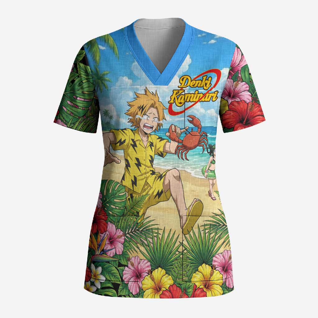 Denki Kaminari Summer Chill Scrub Top Tropical Anime Comedy Scene