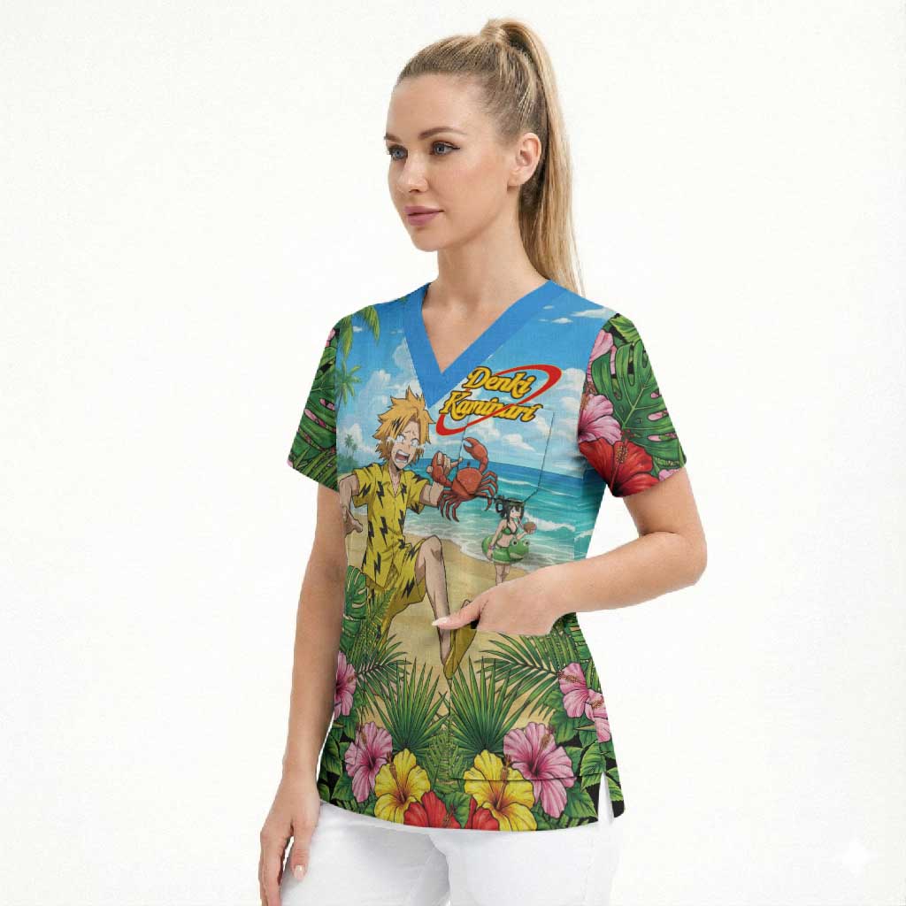 Denki Kaminari Summer Chill Scrub Top Tropical Anime Comedy Scene