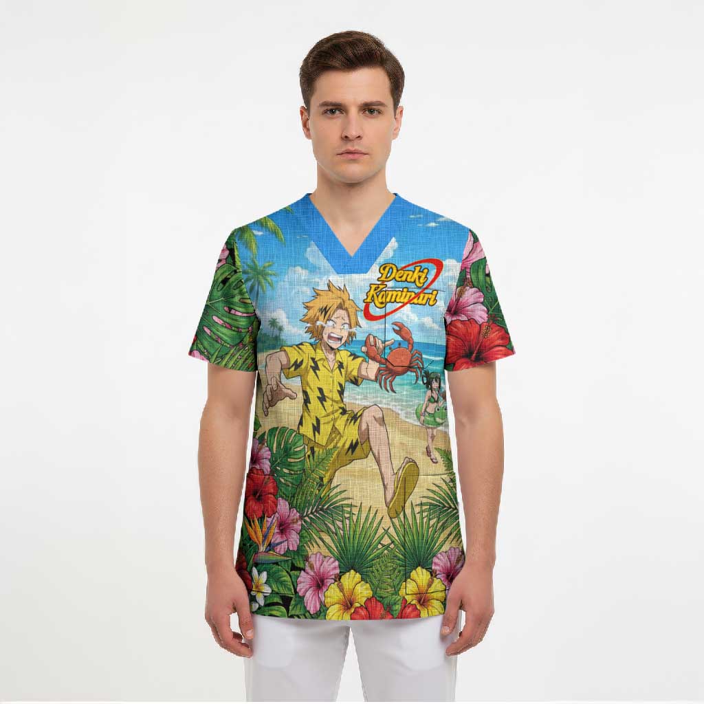 Denki Kaminari Summer Chill Scrub Top Tropical Anime Comedy Scene