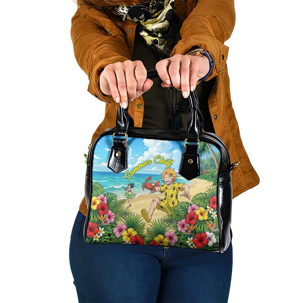 Denki Kaminari Summer Chill Shoulder Handbag Tropical Anime Comedy Scene
